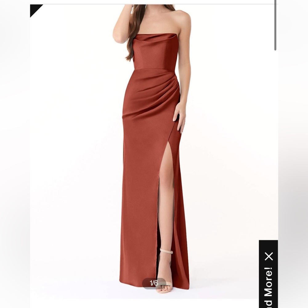 Azazie Leonis Dress Terracotta